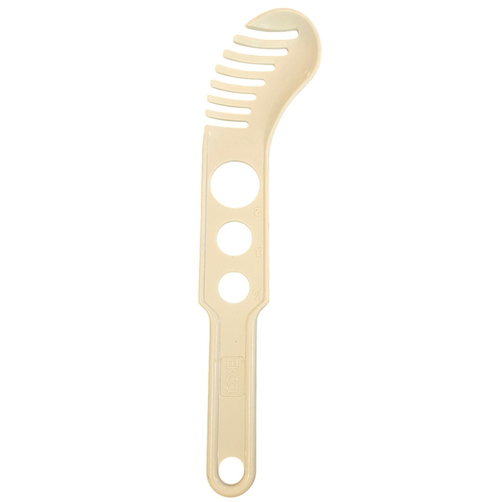 Vintage Ekco Pasta Spaghetti Server Measure Spoon Fork Strainer‎ Nylon 12"